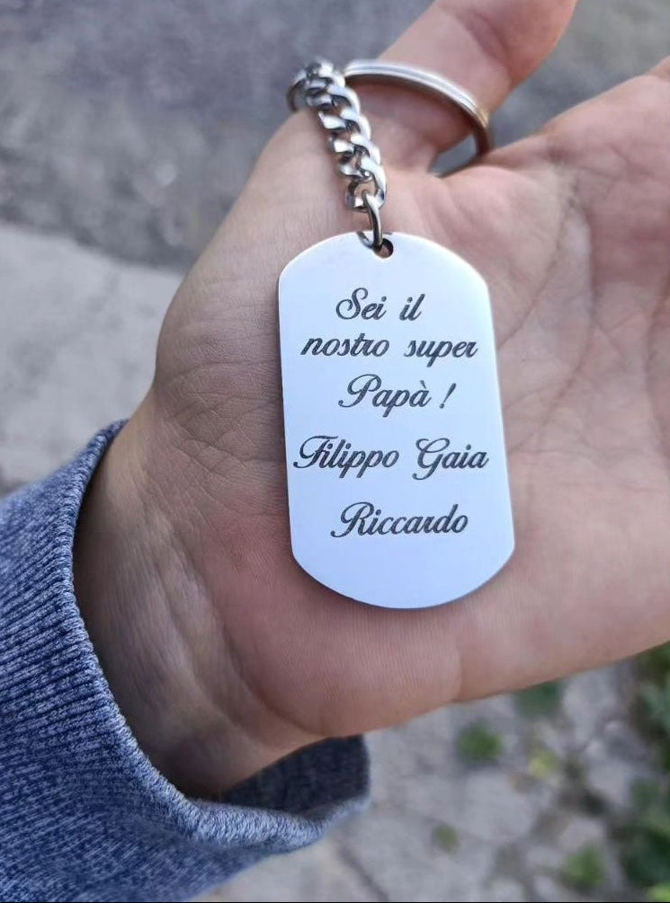 Portachiavi incisione personalizzata