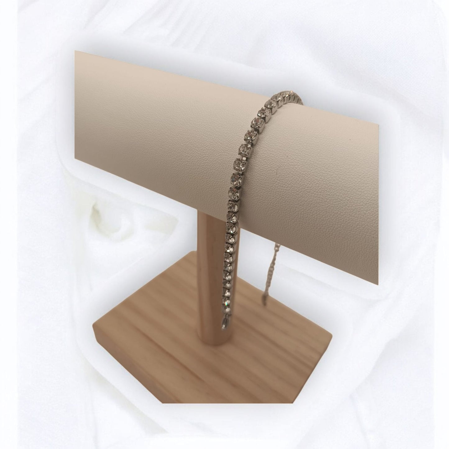 Bracciale tennis cristalli chiari