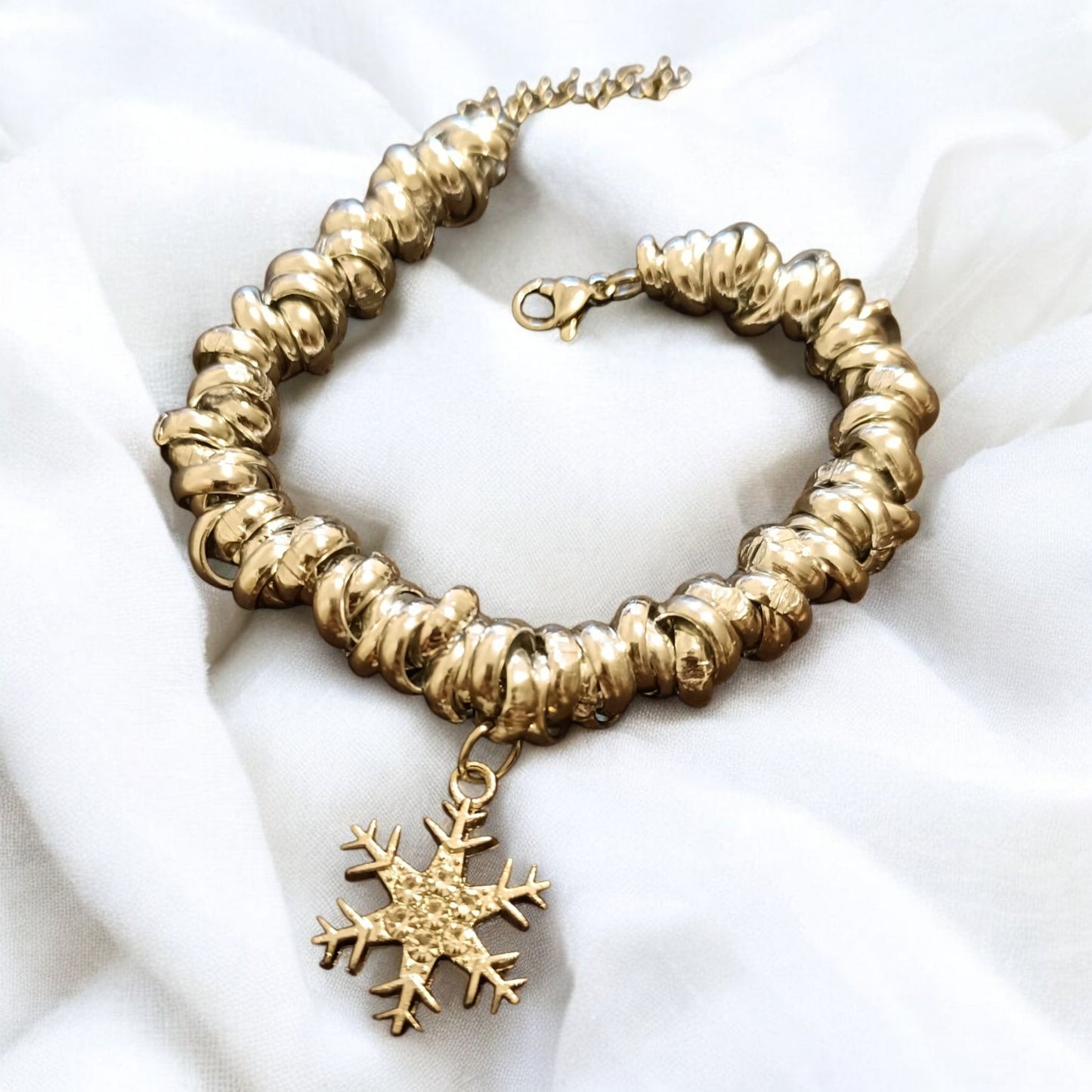 Bracciale nodino e fiocco di neve