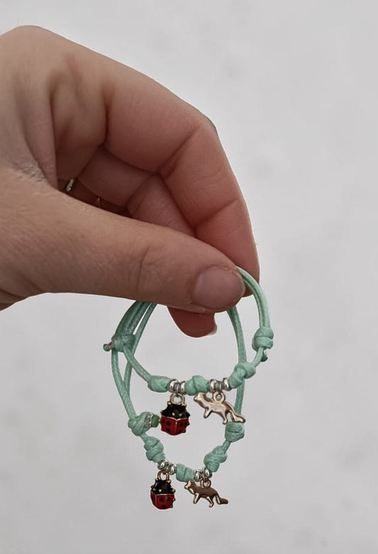Bracciale adulto e baby, rondelle e charms