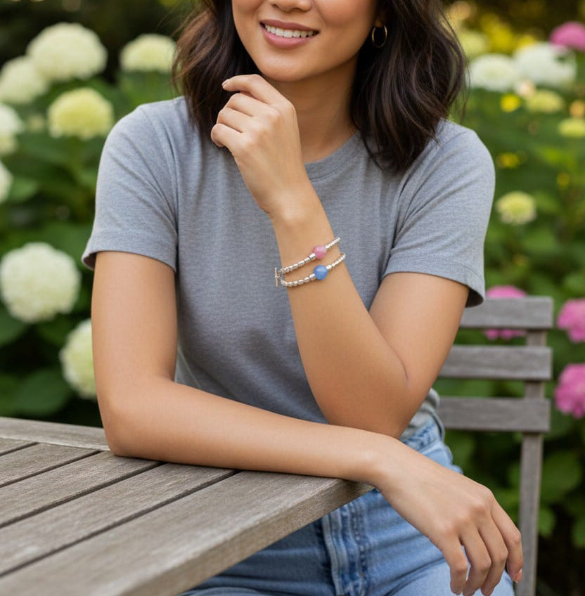 Bracciale pepite con sfera maxi ceramica