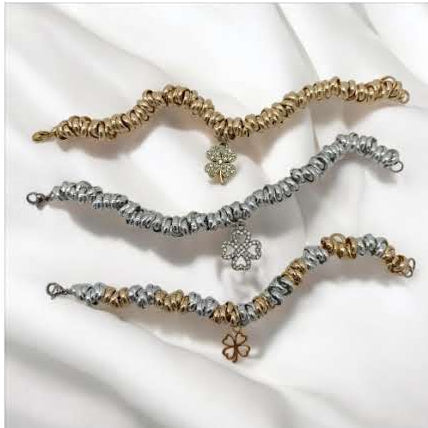 Bracciali nodini con quadrifogli