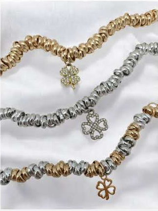 Bracciali nodini con quadrifogli