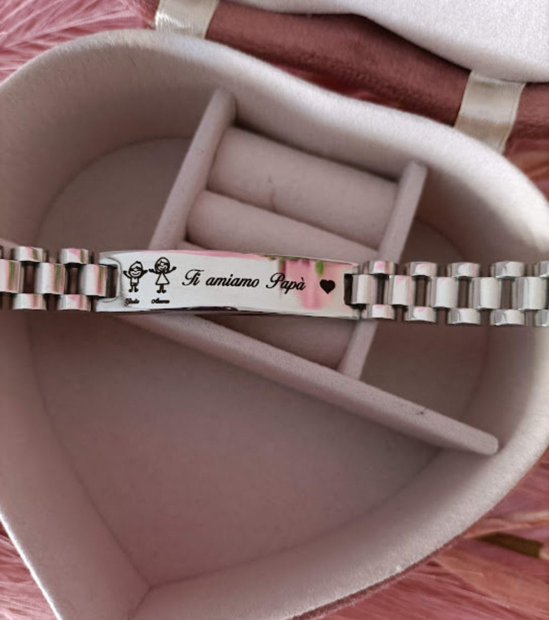 Bracciale uomo incisione personalizzata
