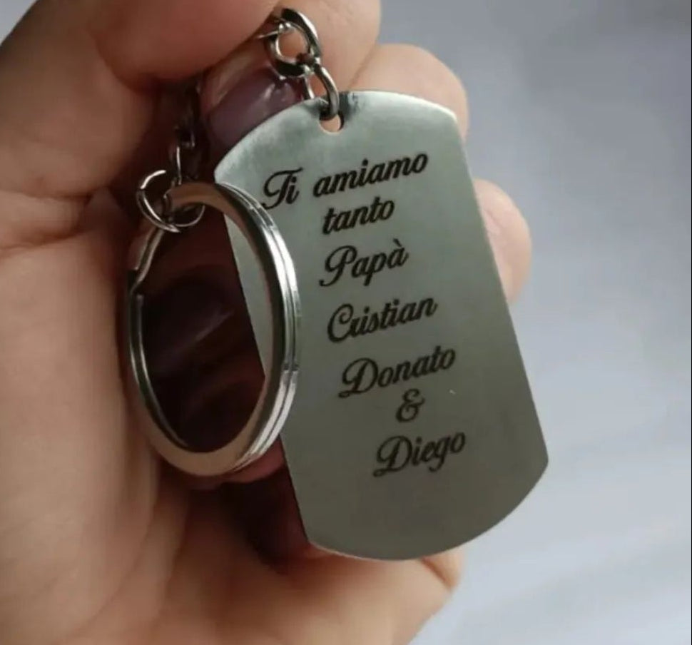 Portachiavi incisione personalizzata