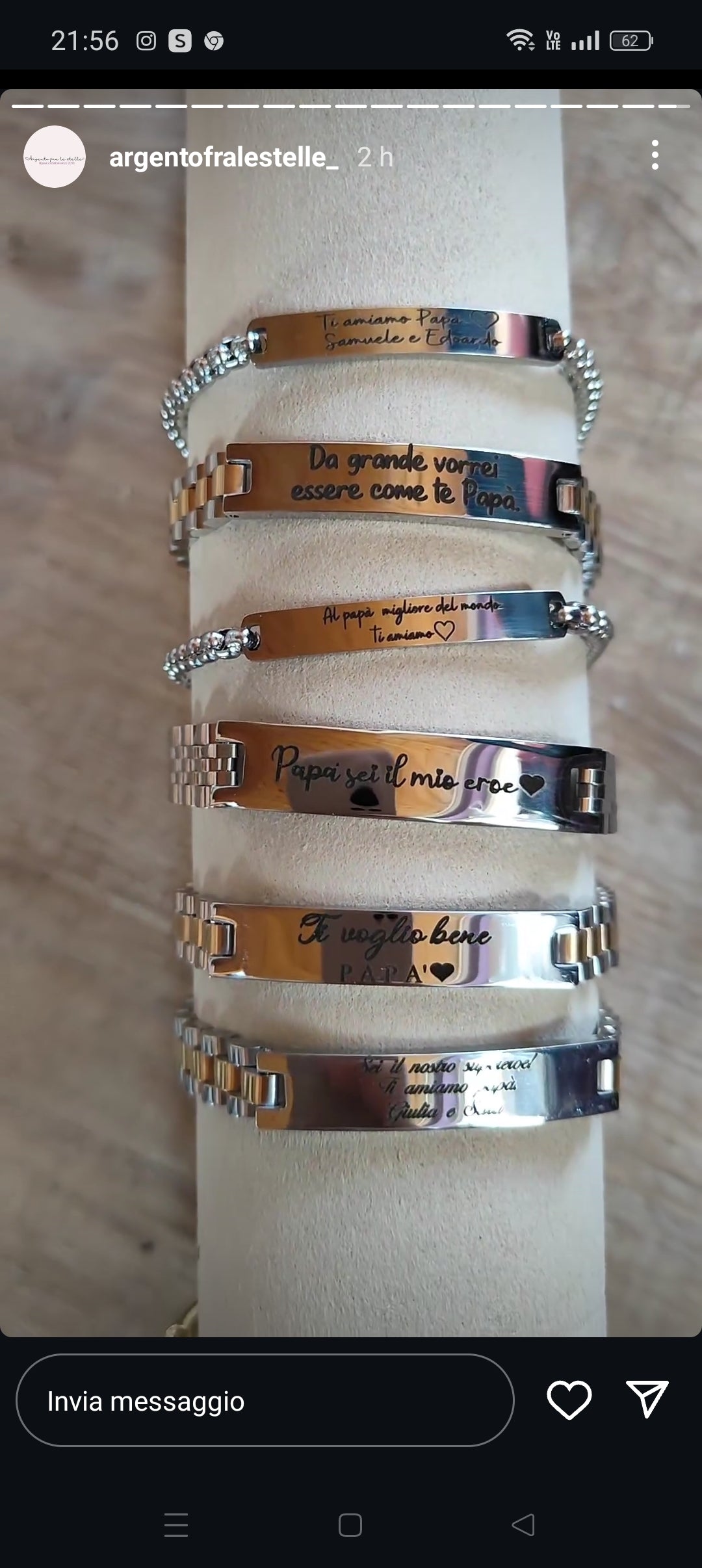 Bracciale uomo incisione personalizzata