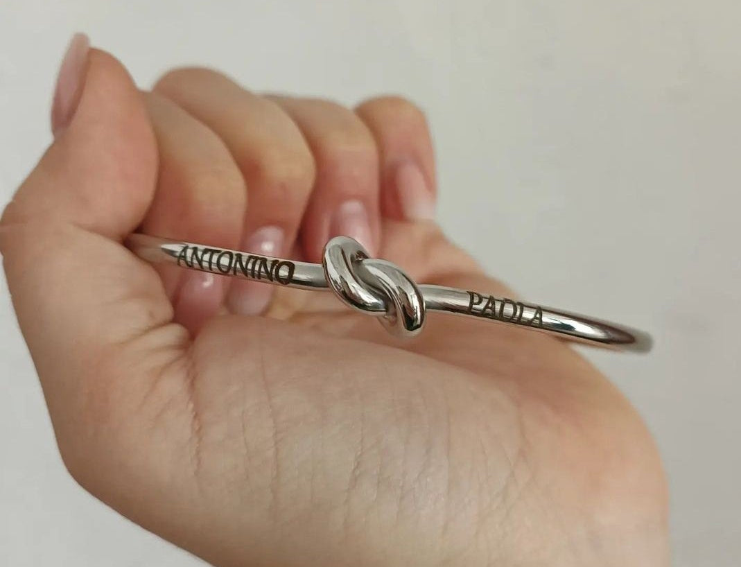 Bracciale nodo con incisione personalizzata