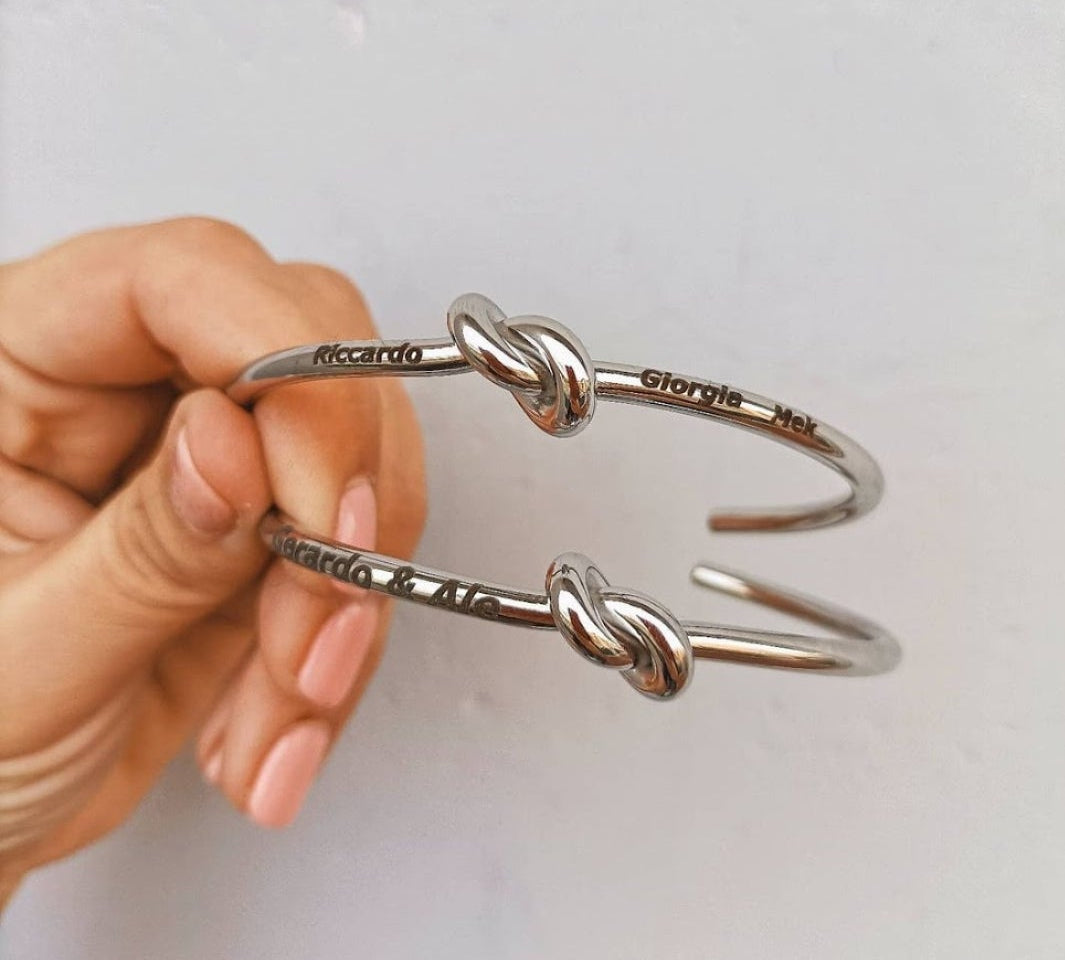 Bracciale nodo con incisione personalizzata