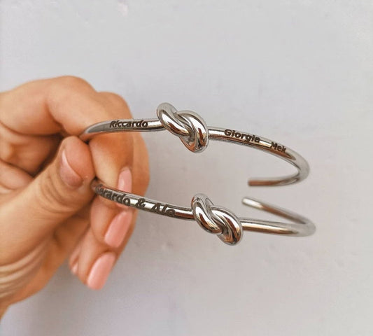 Bracciale nodo con incisione personalizzata