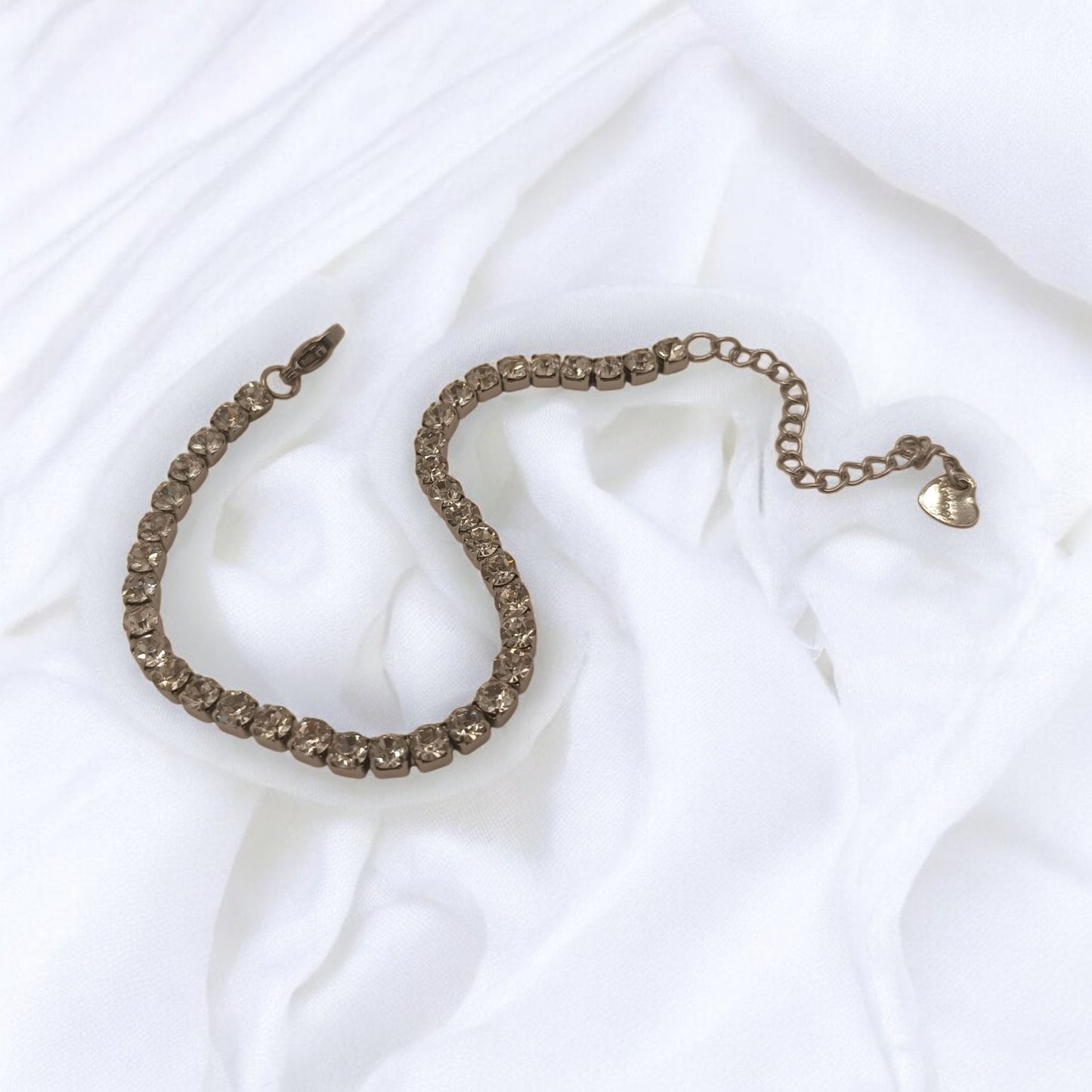 Bracciale tennis cristalli chiari