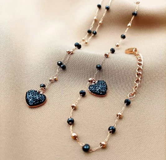 Collana rosario e charms