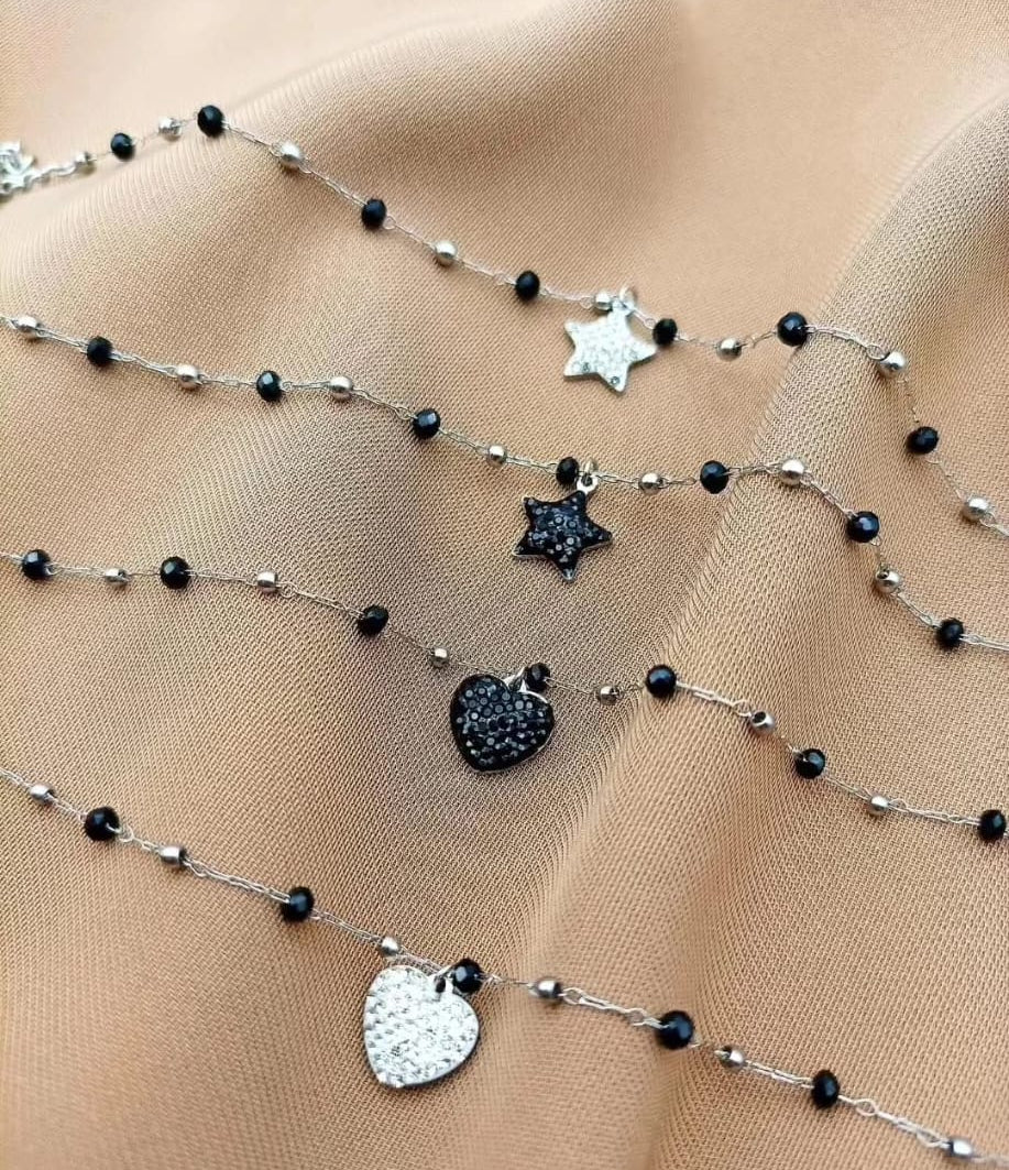 Bracciale catenina rosario con charms