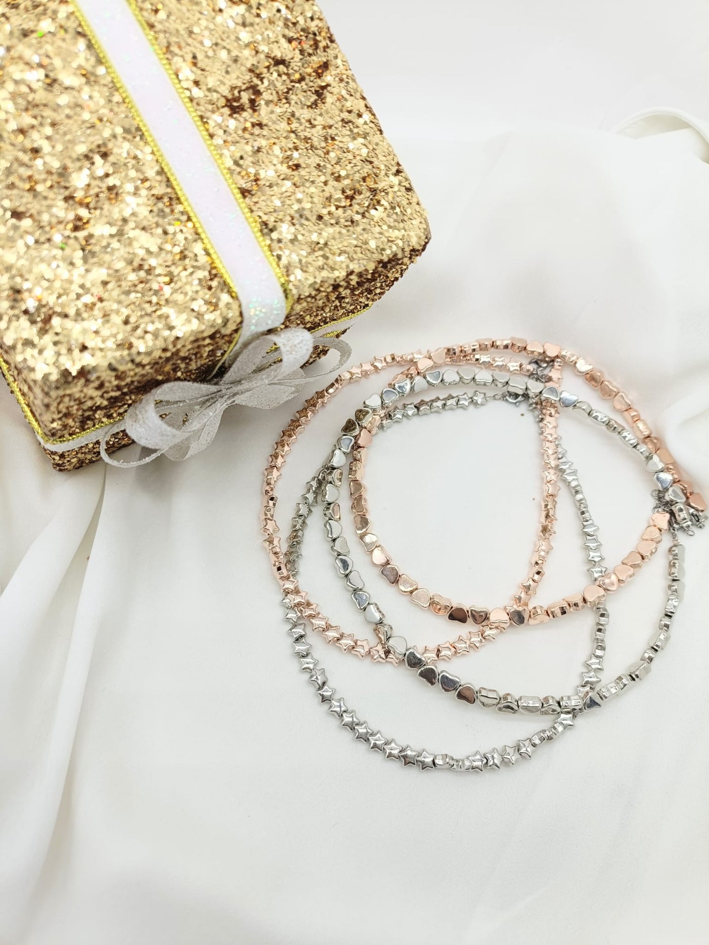 Collana stelle ematite