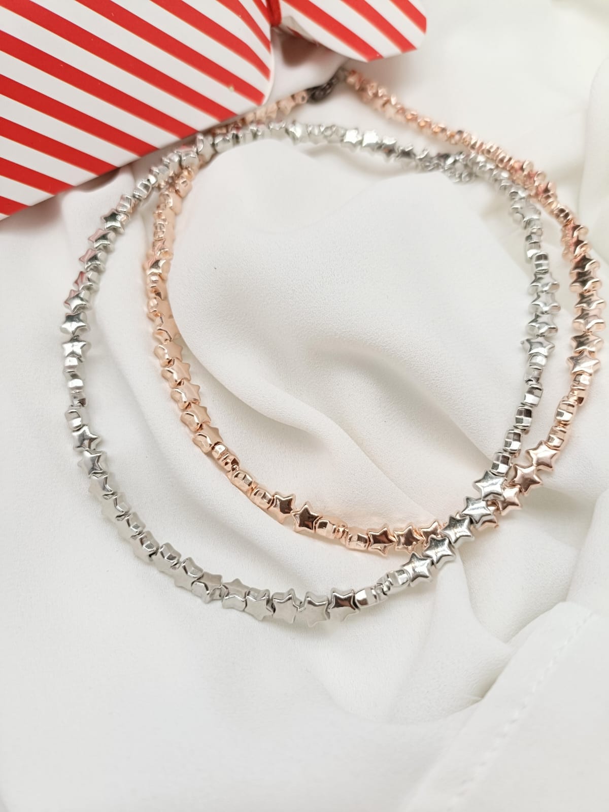 Collana stelle ematite