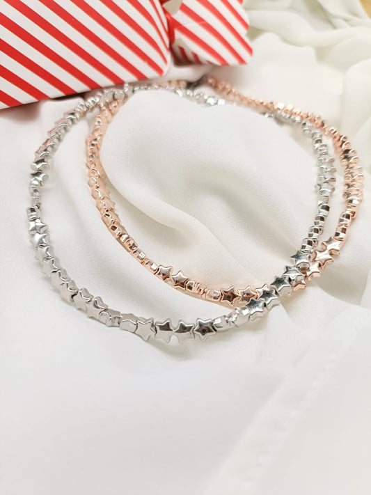 Collana stelle ematite