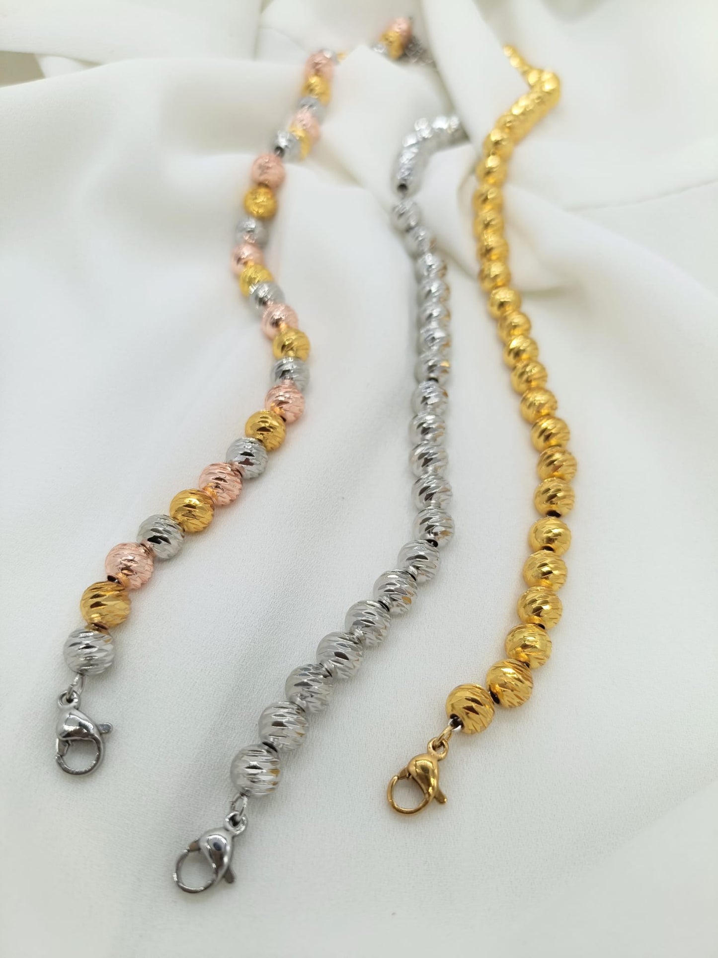 Bracciali sfere sfaccettate