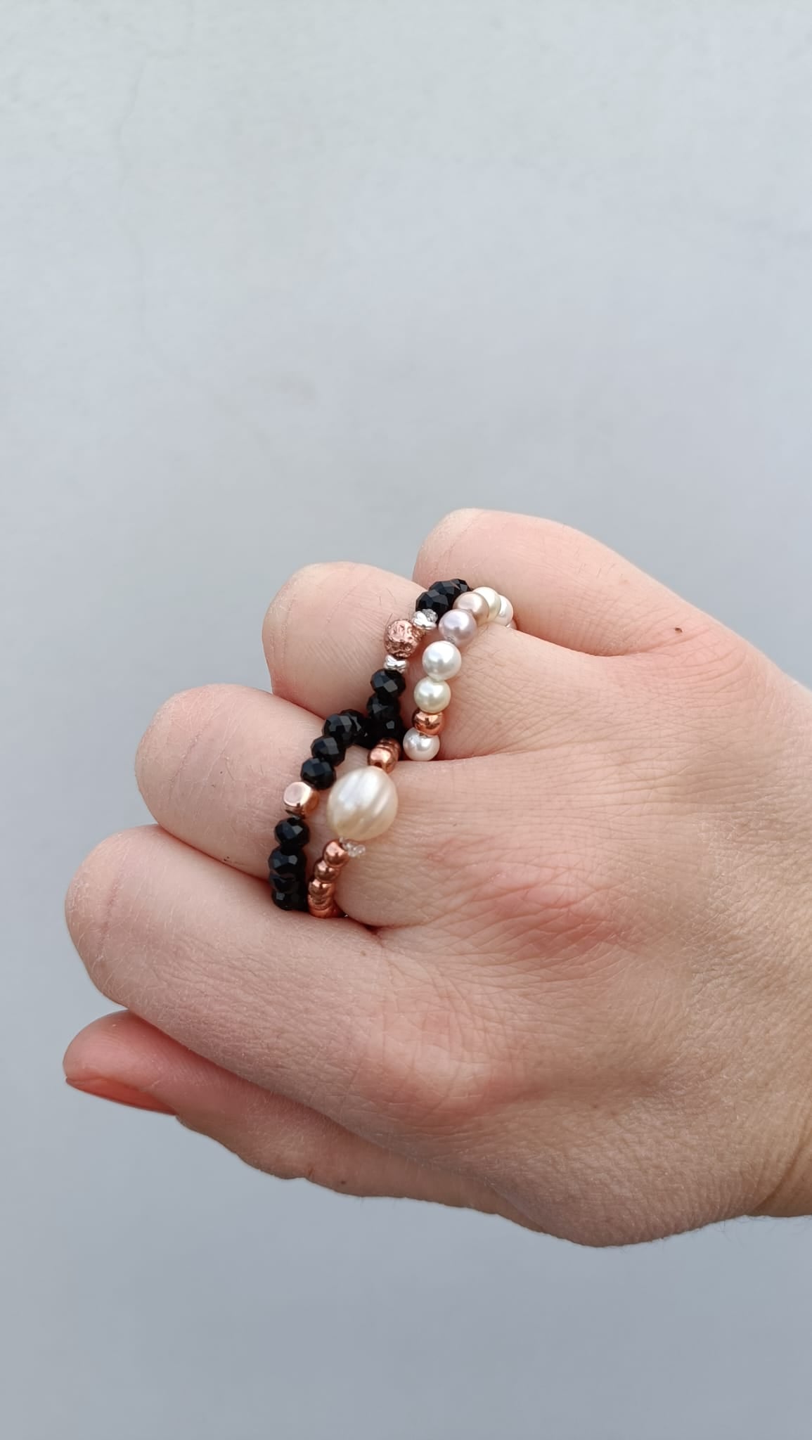 Anello PARIS perle e oro rosa