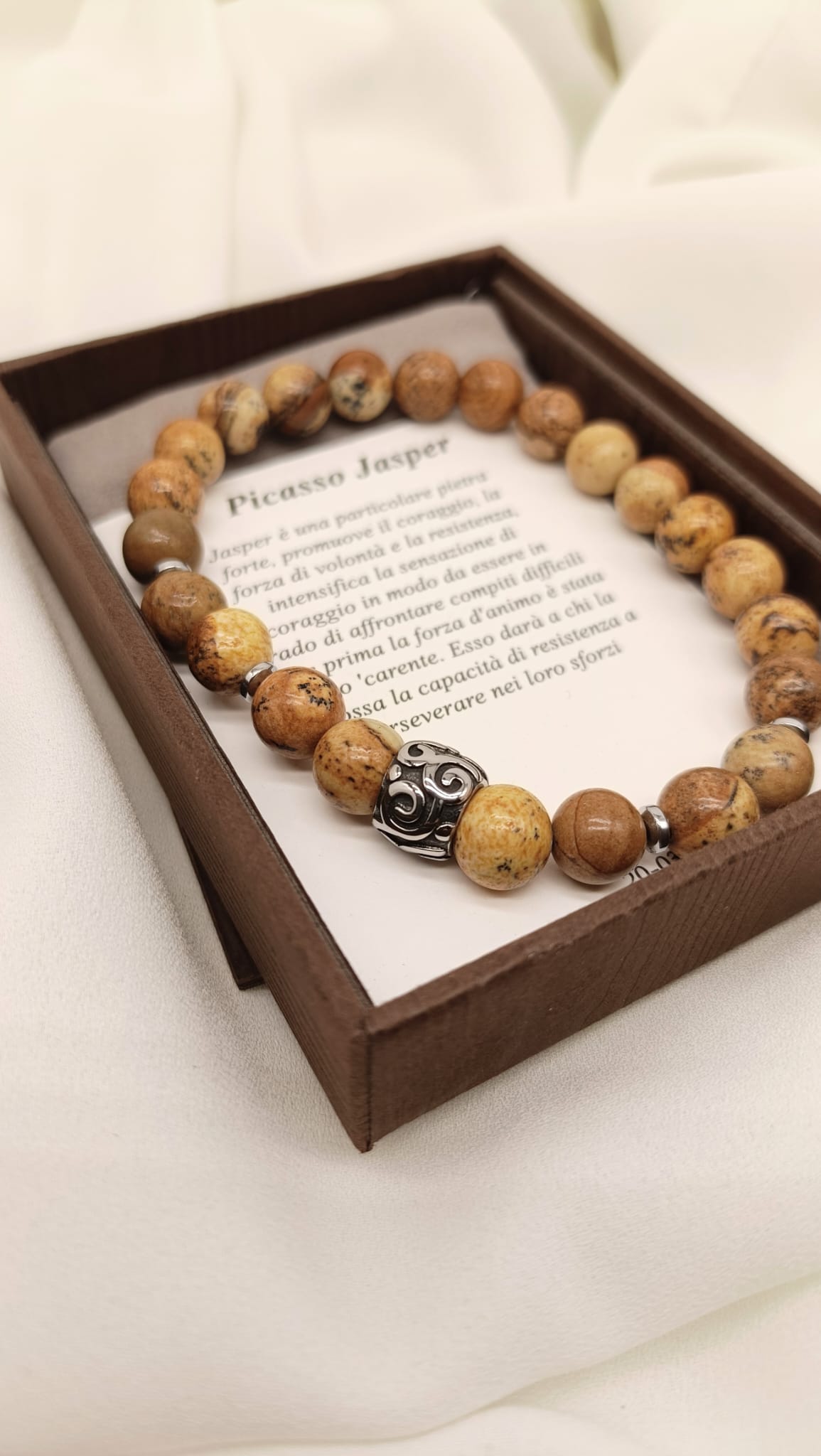 Bracciale pietra Jasper marrone