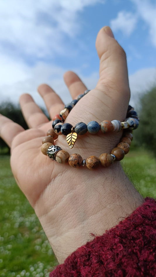 Bracciale pietra Agata di Fuoco