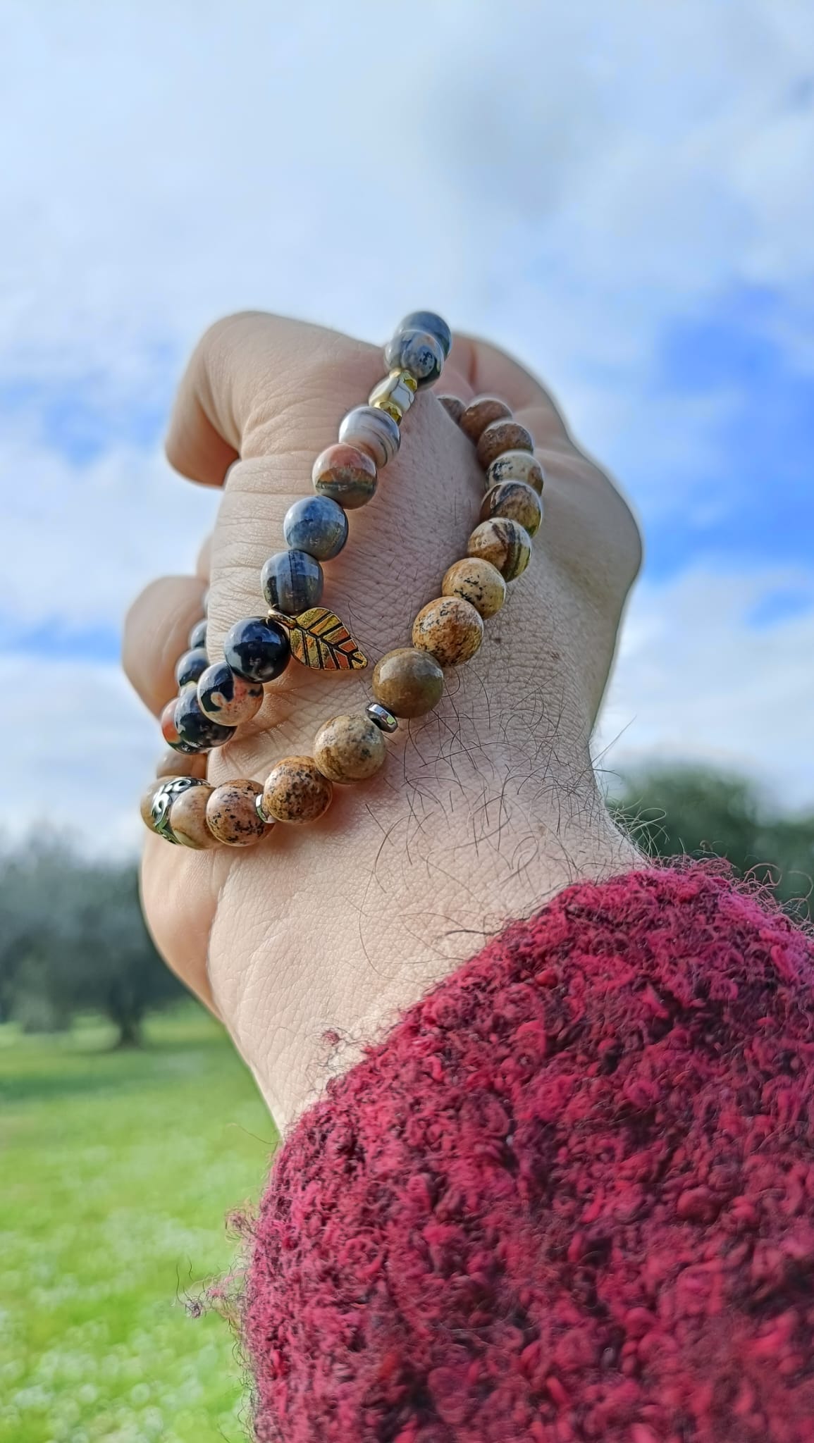Bracciale pietra Jasper marrone