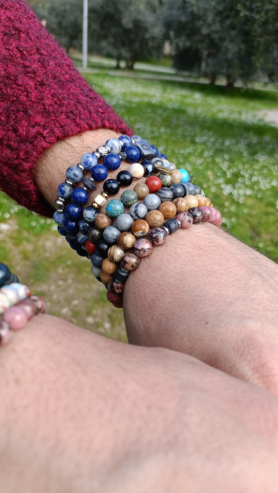 Bracciale pietra Jasper marrone