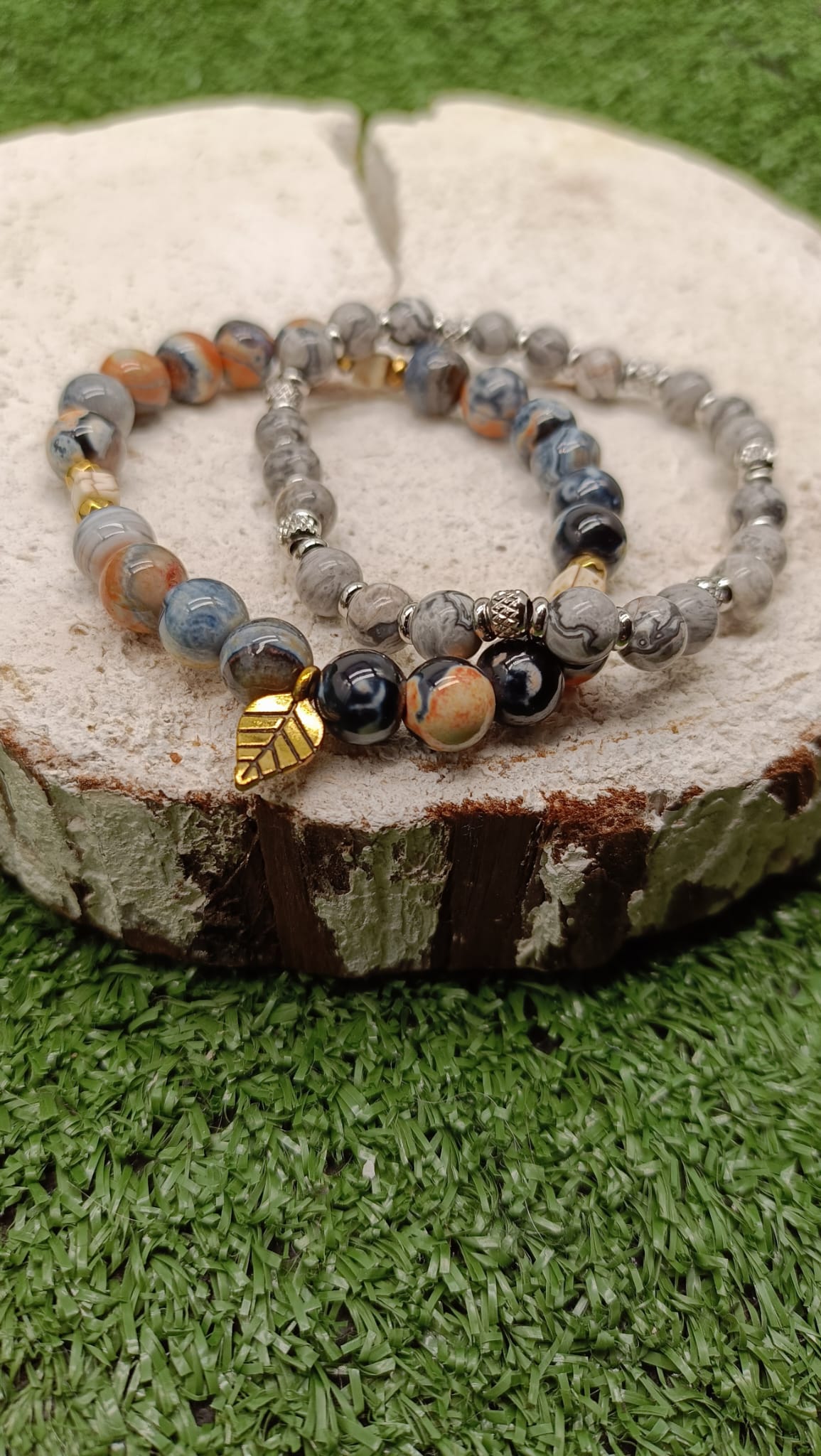 Bracciale pietra Agata di Fuoco