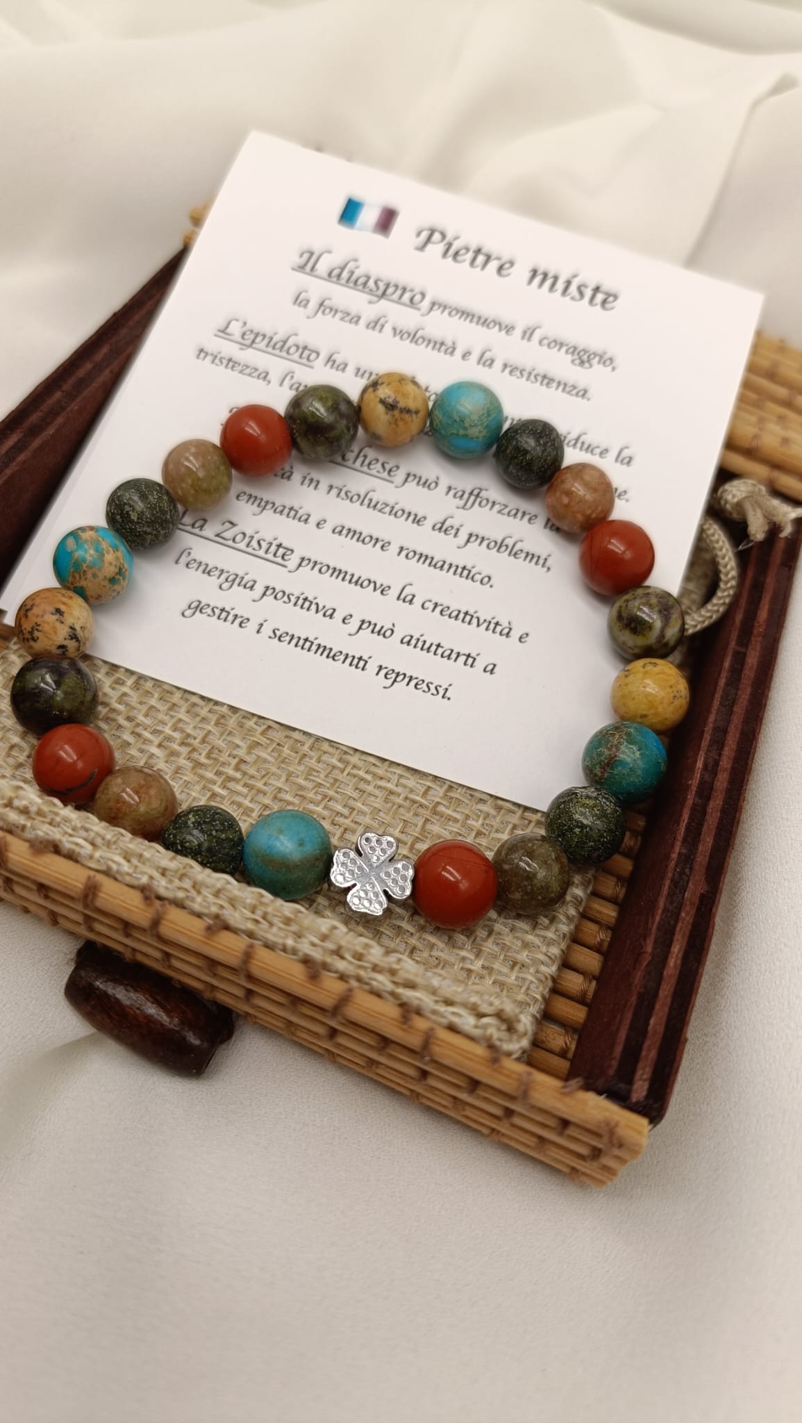 Bracciale pietre Agate multicolore