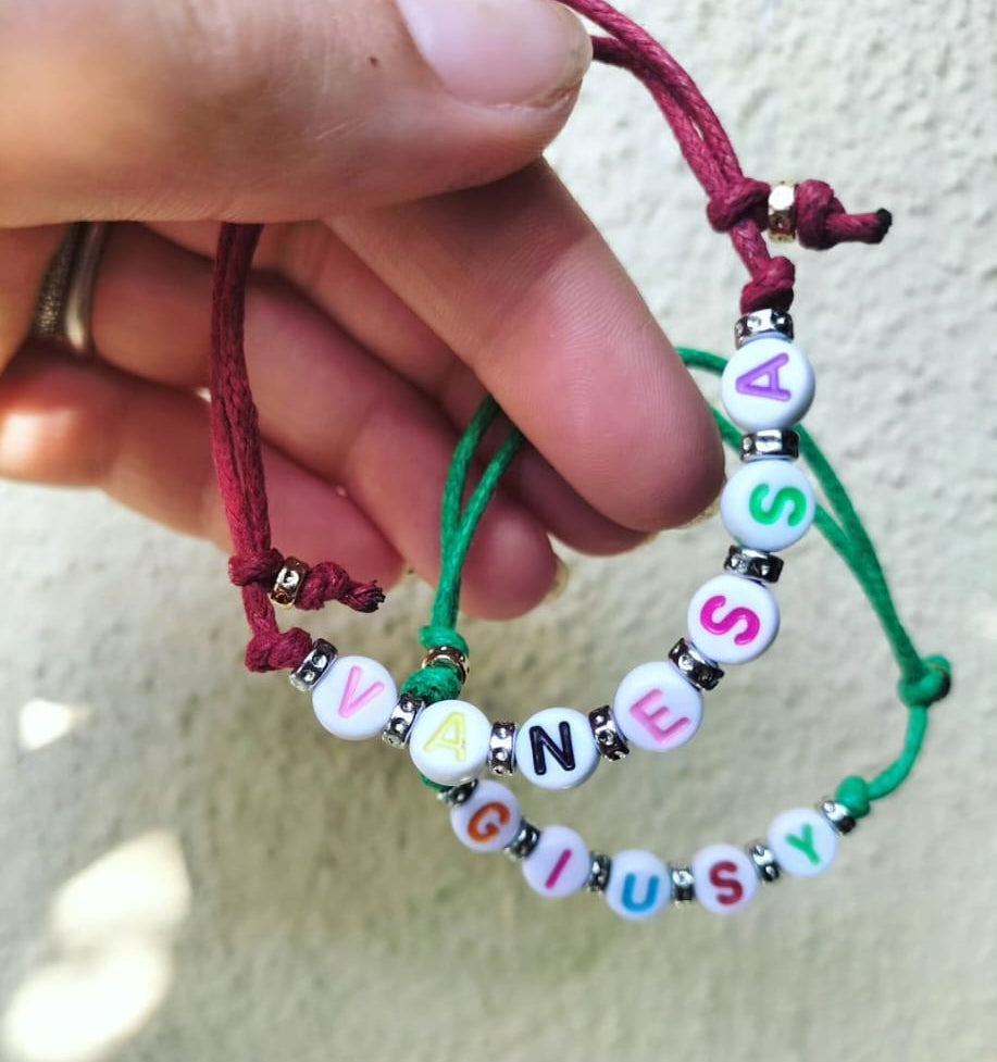Bracciale cordino baby e nome