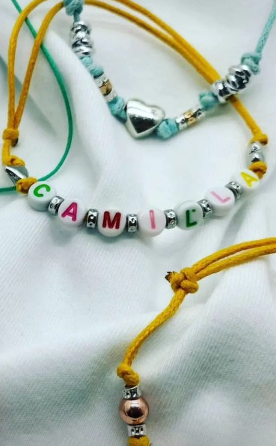 Bracciale cordino baby e nome