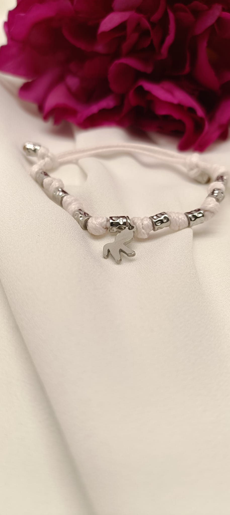 Bracciale cordino, granelli e polpo