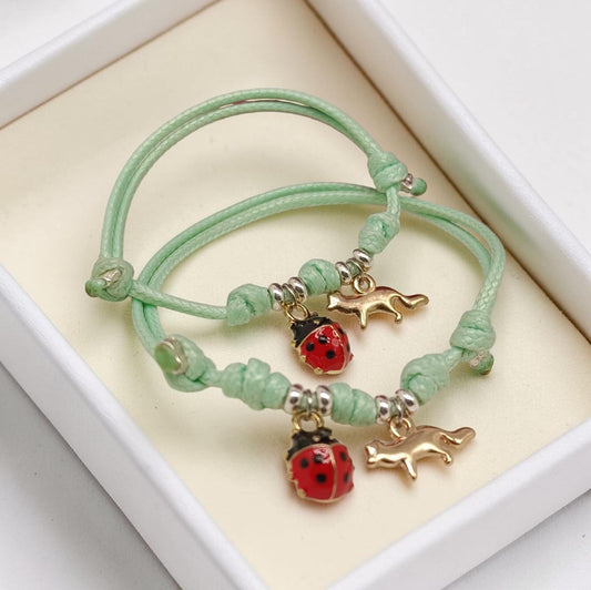 Bracciale adulto e baby, rondelle e charms