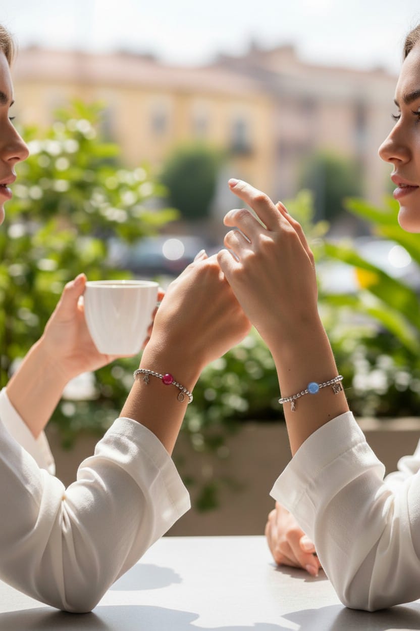 Bracciale pepite con maxi pietra ceramica turchese