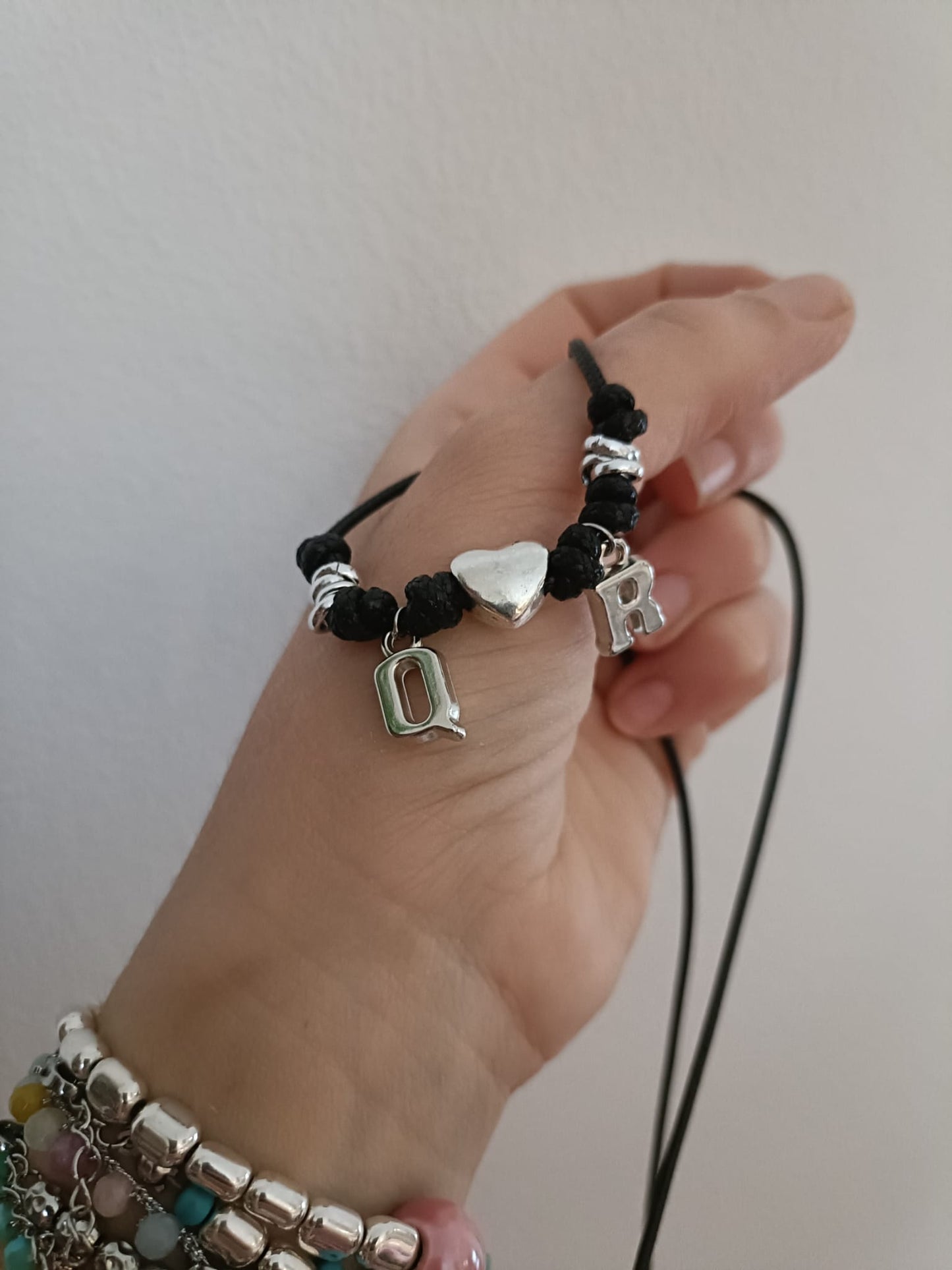 Collana personalizzata con cordino nero