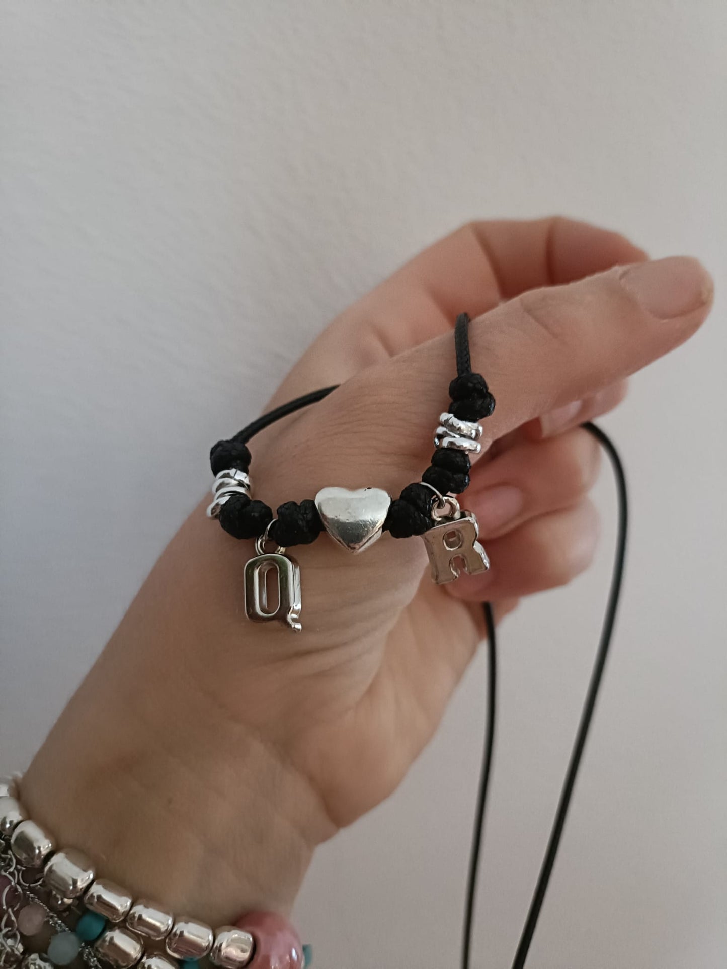 Collana personalizzata con cordino nero