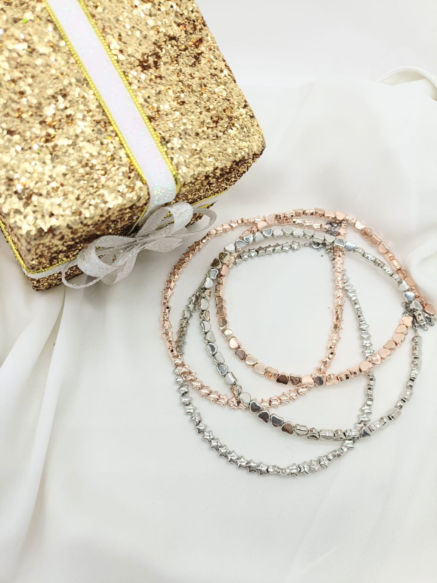 Collana cuori ematite