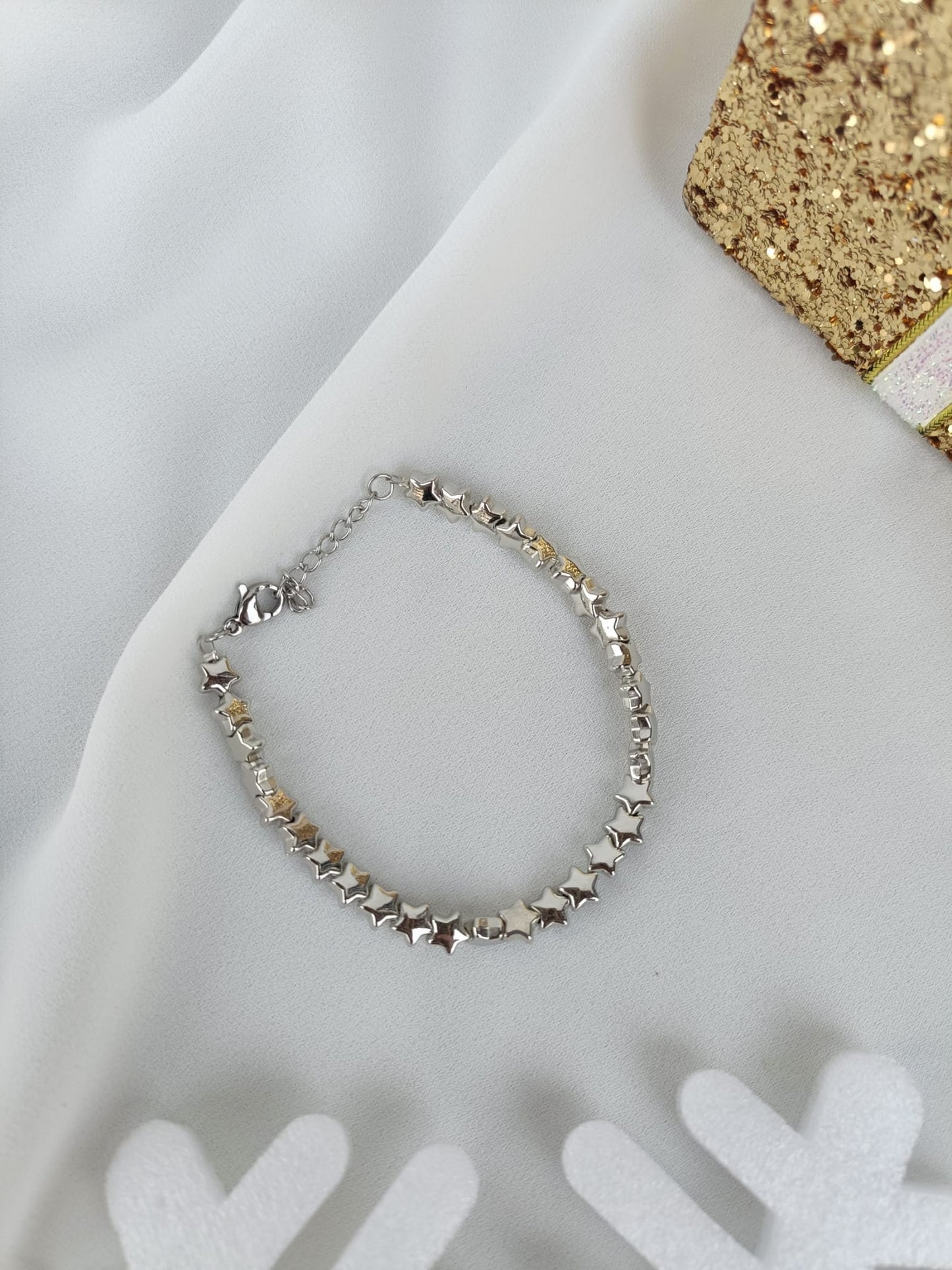 Bracciali stelle ematite oro rosa e argento