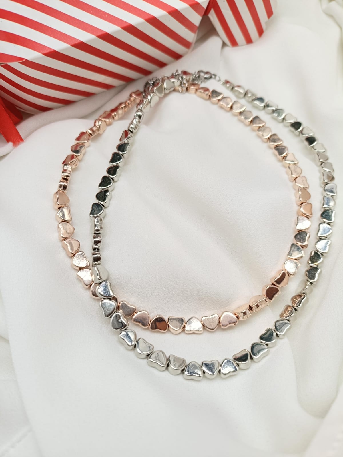 Collana cuori ematite