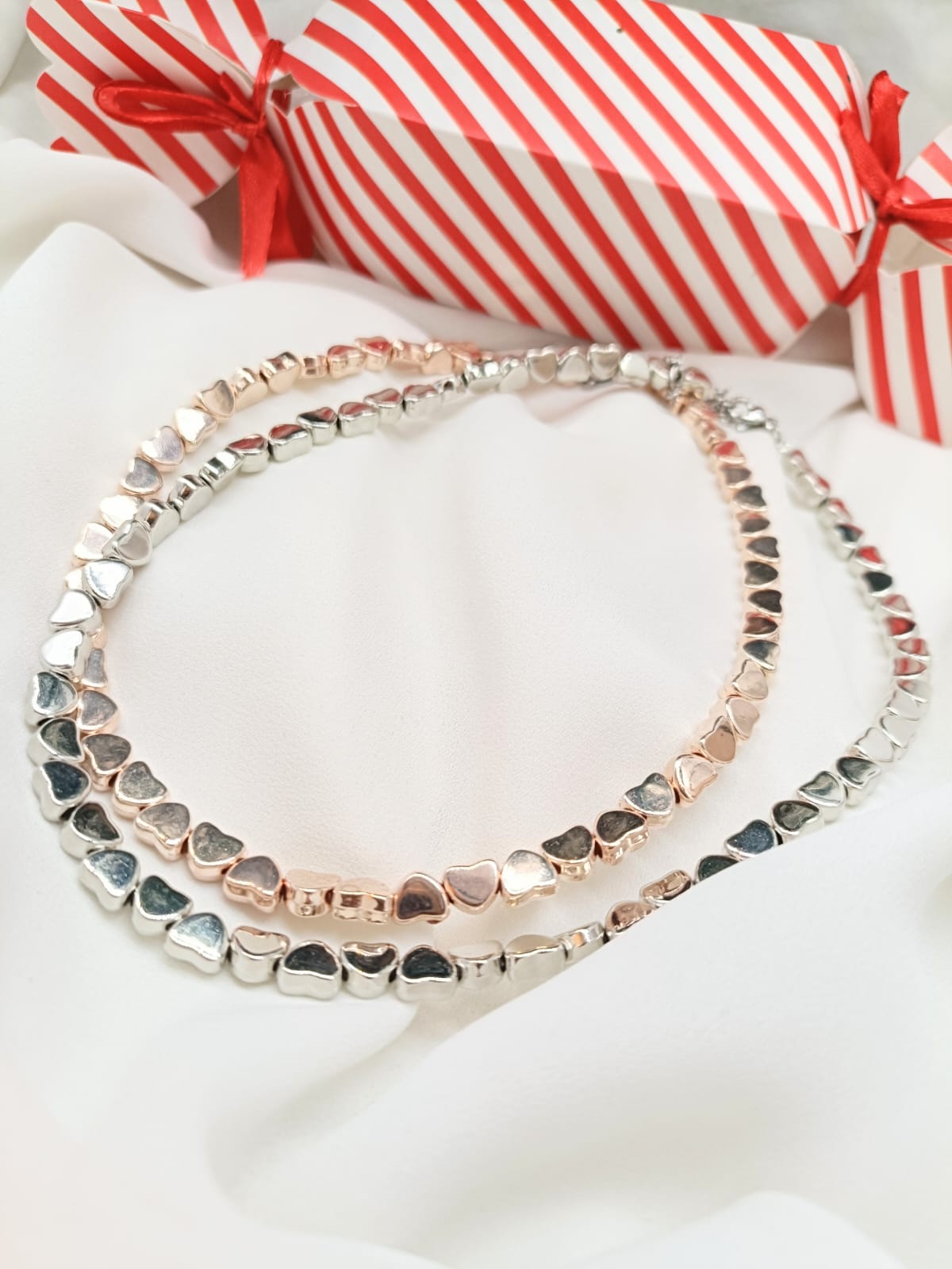 Collana cuori ematite