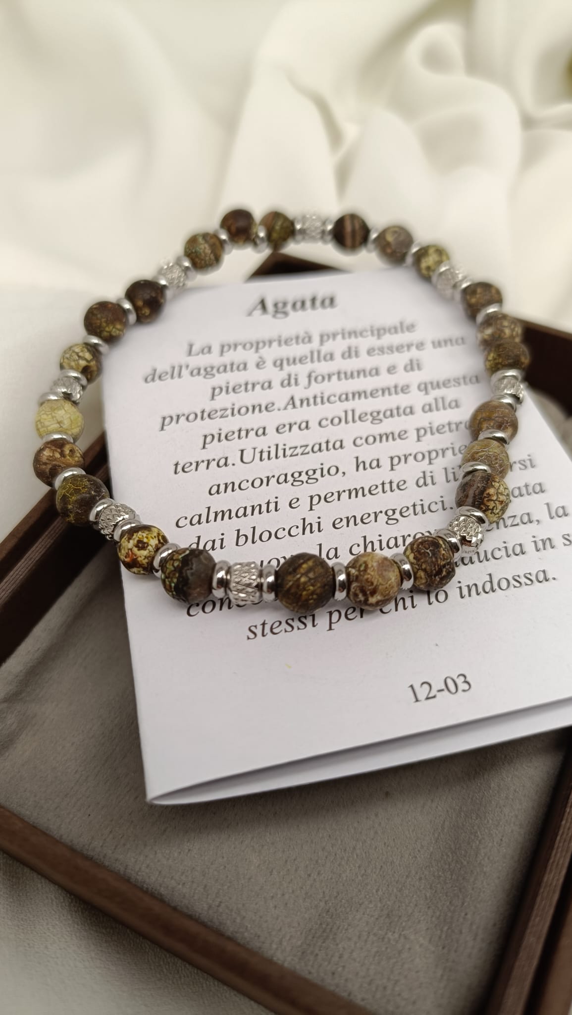 Bracciale pietre Agata verde