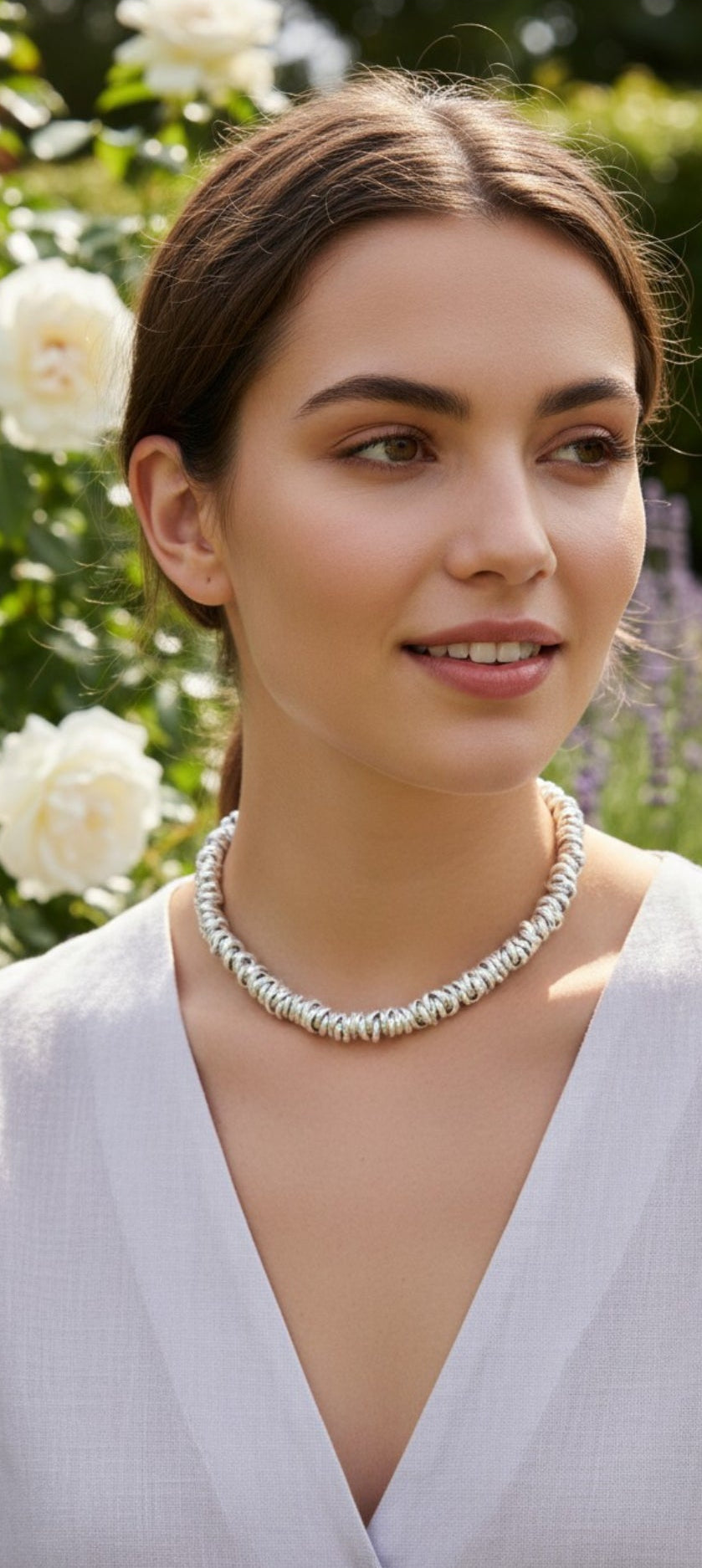 Collana nodini medi argento